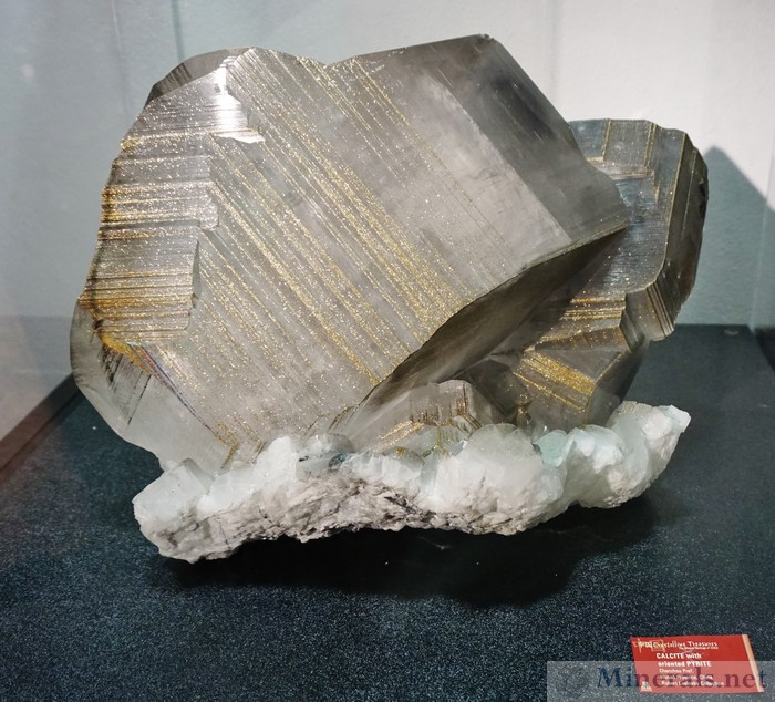 Calcite Oriented Pyrite  Chenzou Pref., Hunan Prov. China