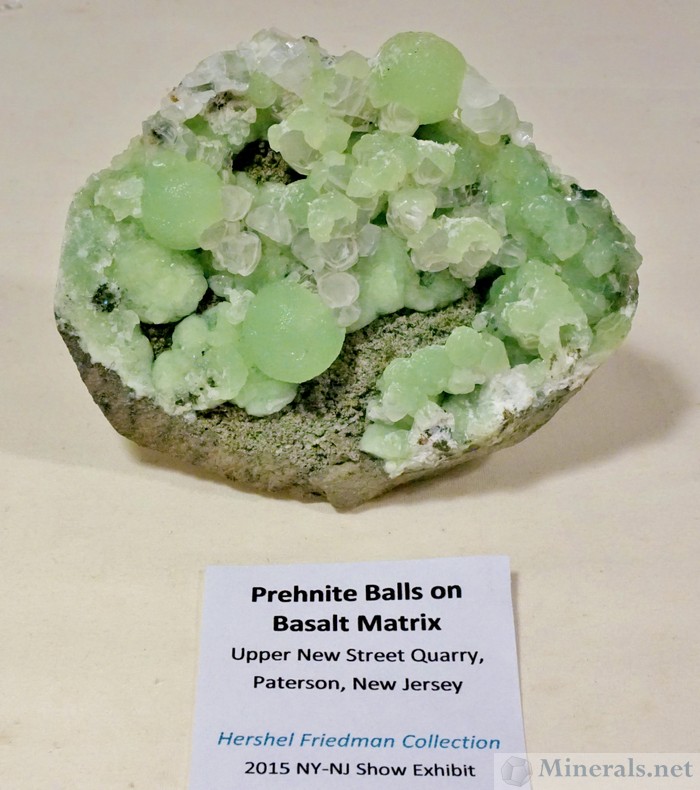 Prehnite Balls Upper New Street Quarry, Paterson, NJ