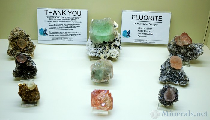 Fluorite on Muscovite and Feldspar from the Hunza Valley, Gilgit, Pakistan