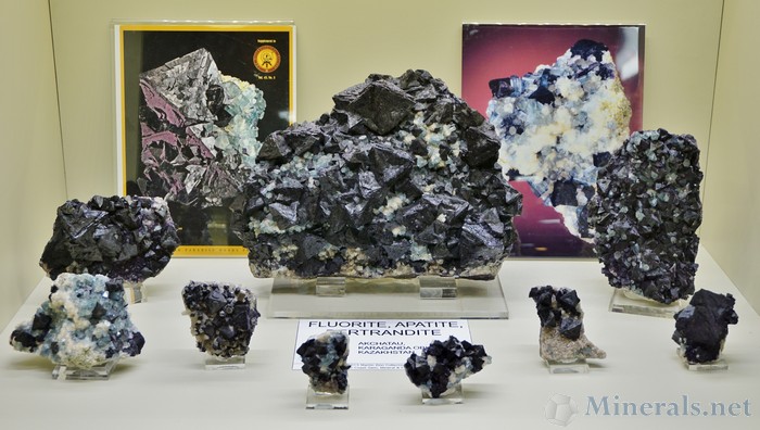 Fluorite Apatite & Bertrandite from Akchatatu, Karaganda, Kazakhstan