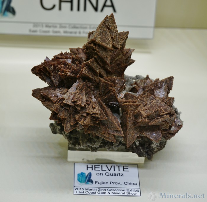 Helvite on Quartz from Fujian Province, China