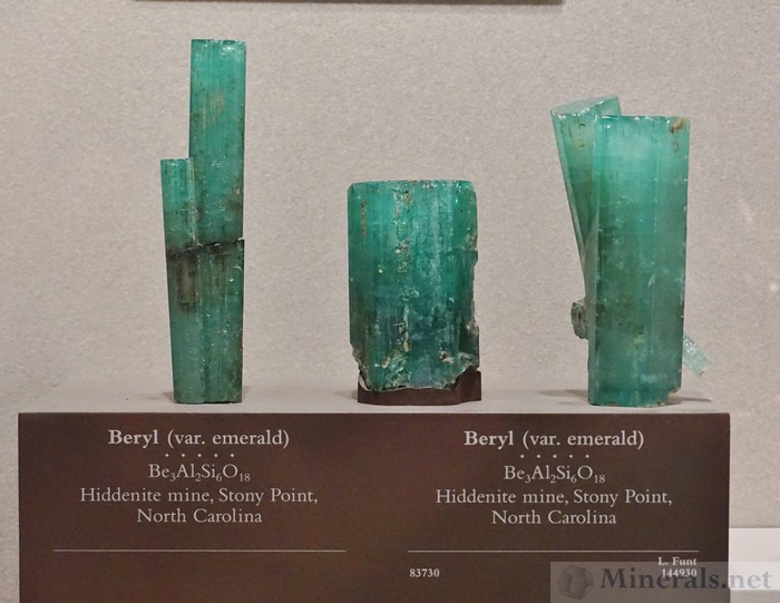 Emerald Crystals from Hiddenite, North Carolina