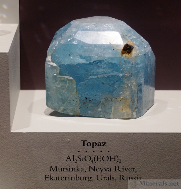 Large Blue Topaz Crystal from Mursinka, Ekaterinburg, Urals, Russia