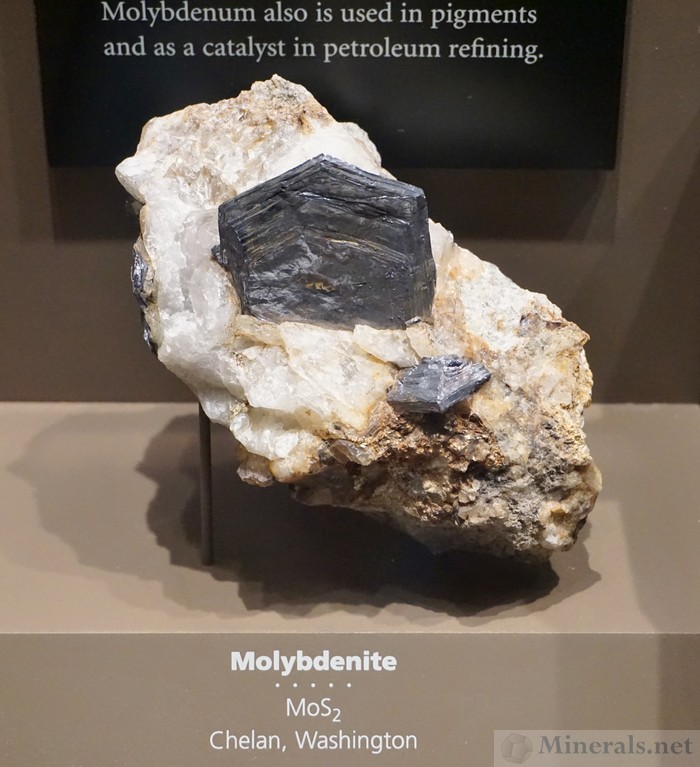 Molybdenite Crystal in Matrix from Chelan, Washington