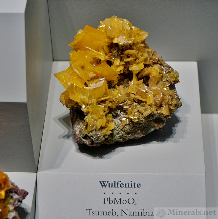 Sparkling Wulfenite Crystal Cluster from Tsumeb, Namibia