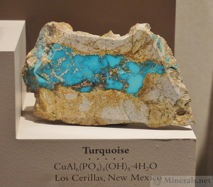 Turquoise Vein from Los Cerillos, New Mexico