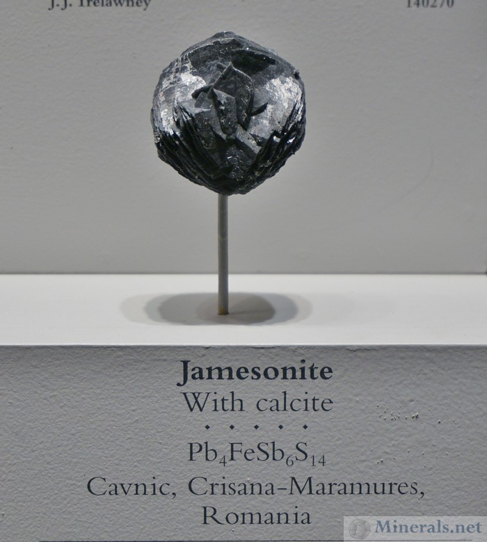 Jamesonite with Calcite, Cavnic, Maramures, Romania