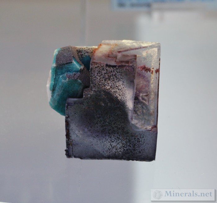 Unusual Combination of Fluorite with Amazonite with Hematite, from the Smoky Hawk Claim