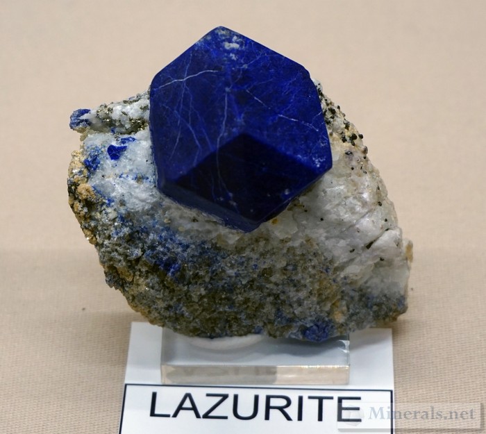 Large Lazurite Crystal on Matrix from Badakhshan, Afghanistan Martin Zinn