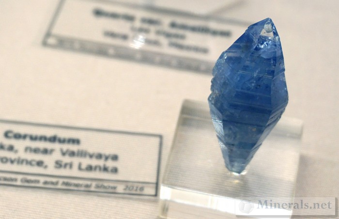 Corundum var. Sapphire Crystal from Galbkka, near Vallivaya, Uvo Province, Sri Lanka Mineral Enthusiasts of the Tucson Area META