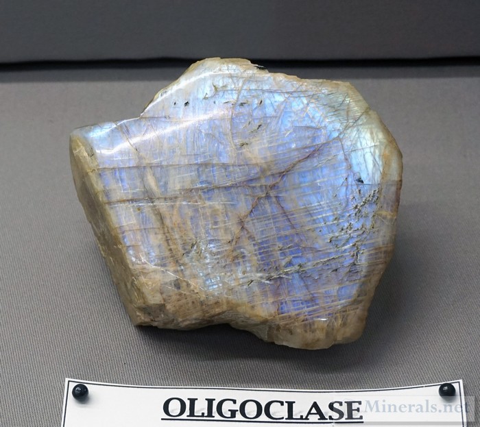 Oligoclase Showing an Adularescent Moonstone Effect from Khetolambino, Chupa, Karelia, Russia Fersman Mineralogical Museum, Moscow