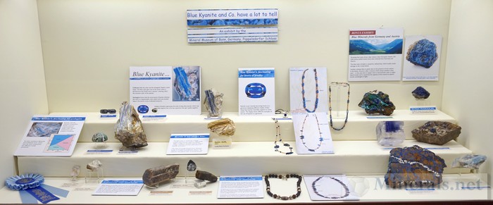Exhibit of Kyanite, as well as Blue Minerals from Germany & Austria Mineral Museum of Bonn, Germany, Poppelsdorfer Schloss