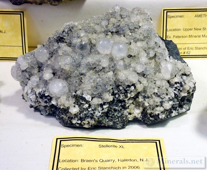 Stellerite crystals from Braen's Quarry, Haledon, NJ