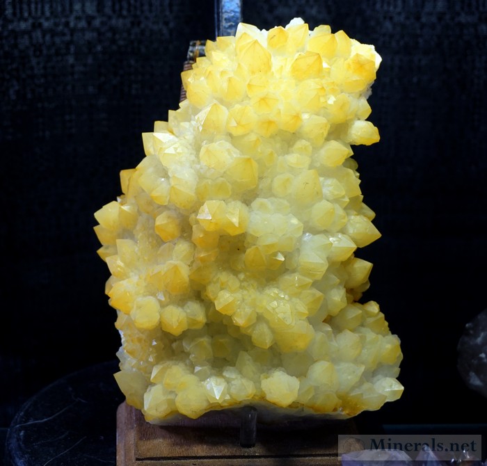 Yellow Quartz Crystals from Diamond Hill, South Carolina