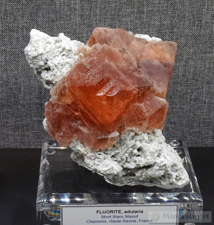 Fluorite on Adularia from Mont Blanc, Chamonix, France