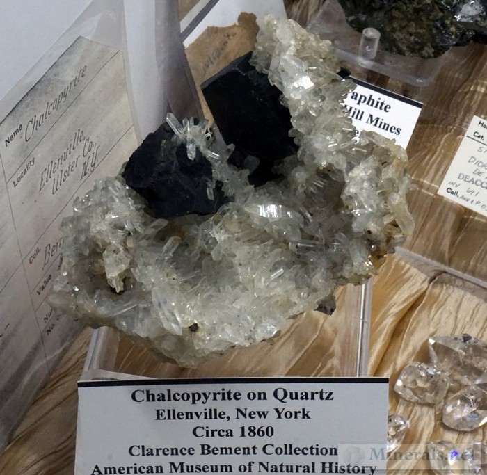 Chalcopyrite on Quartz from Ellenville, NY