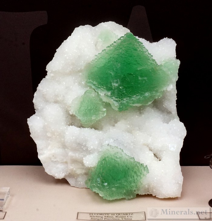 Fluorite om Quartz from the Xiefang Mine, Ruijin, Jiangxi Prov., China