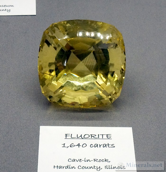 Cut Fluorite Gem from Cave-in-Rock, IL Arizona Sonora Desert Museum