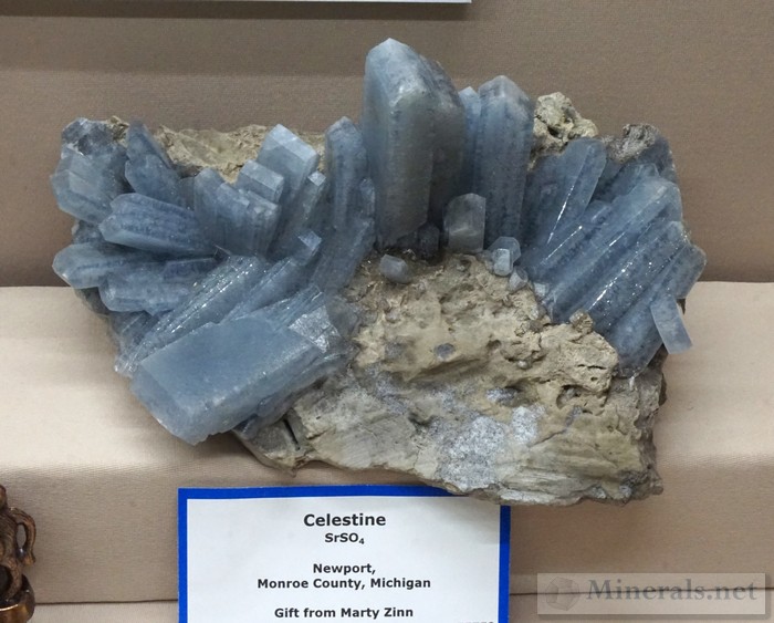 Celestine from Newport, MI Colorado School of Mines Geology Museum