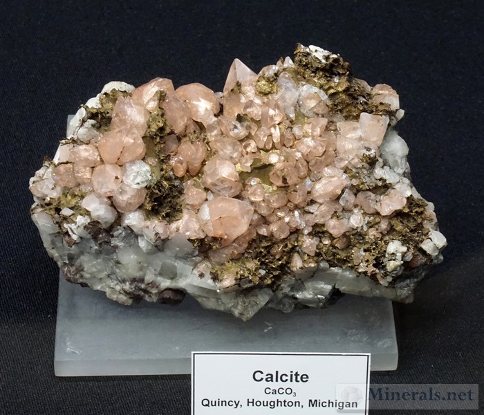 Calcite with Copper Inclusions from Quincy, MI American Museum of Natural History