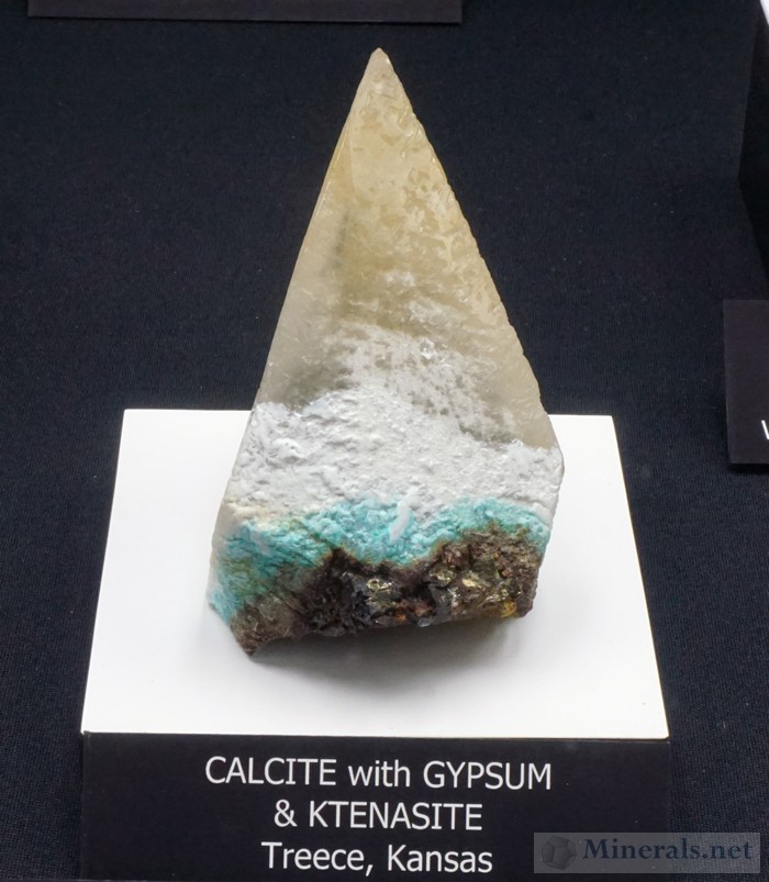 Calcite with Gypsum and Ktenasite from Treece, KS Carnegie Museum of Natural History