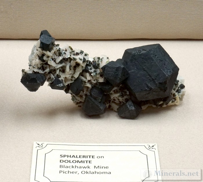 Sphalerite on Dolomite from the Blackhawk Mine, Picher, OK George and Cindy Wittens