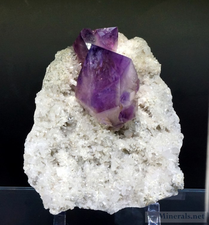 Newly-Mined Amethyst on Quartz from Jackson's Crossroads, GA Ledford Minerals