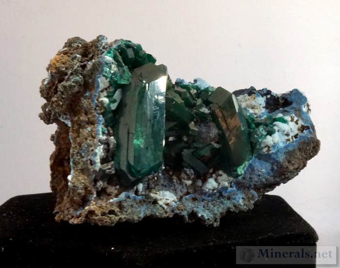 Large Dioptase Crystal from Kimbedi, Mindouli, Republic of Congo Mineral Classics