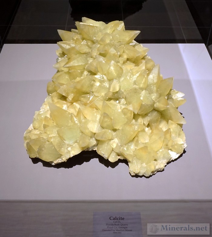 Large Yellow Calcite Crystals from the Florida Rock Quarry, Floyd Co., GA