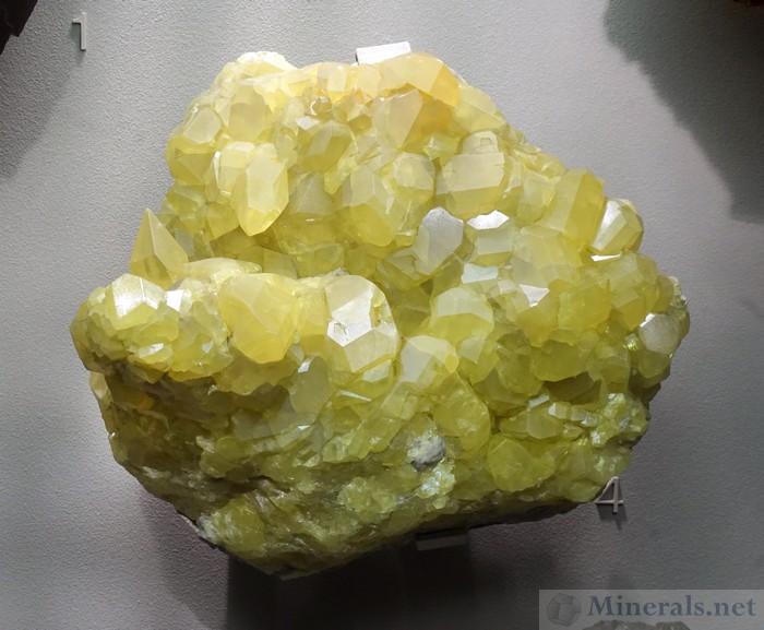 Sulfur Crystals from Cianciana, Sicily, Italy
