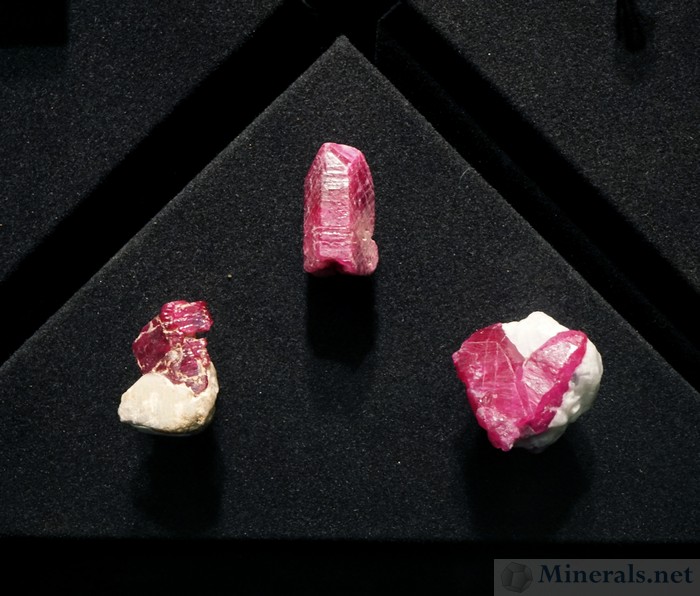 Ruby Crystals from from Afghanistan and Myanmar (Burma)