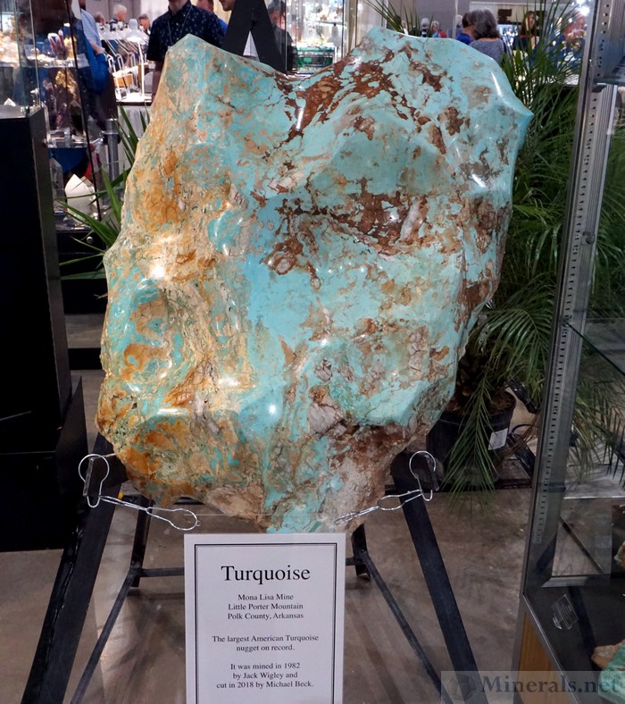 Giant Turquoise Nugget (The Largest Ever Found) from the Mona Lisa Mine, Polk Co, AR