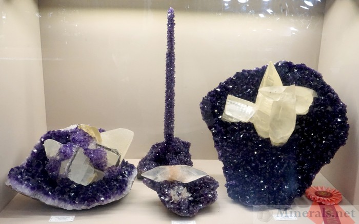 Calcite in Amethyst from Artigas, Uruguay, Dennis Tanjeloff Collection, Astro Gallery of Gems