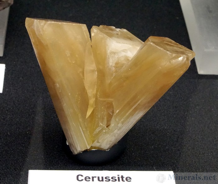 Cerussite Contact V-Twins from Touissit, Morocco, American Museum of Natural History