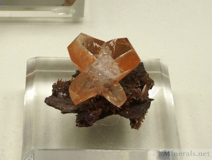 X-Shaped Calcite Crystal Twins from the 884 Mine, Leiping, Guiyang Co., Hunan Prov., China, Robert Lavinsky Collection