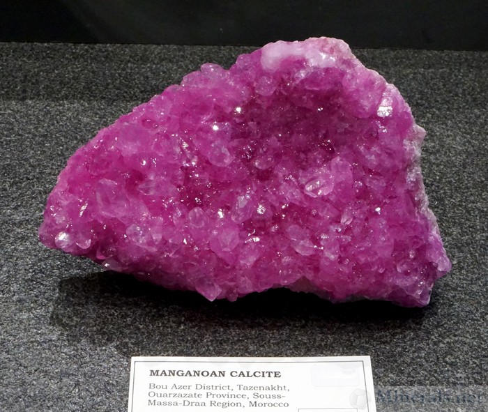 Hot Pink Manganoan Calcite from Bou Azzer, Morocco