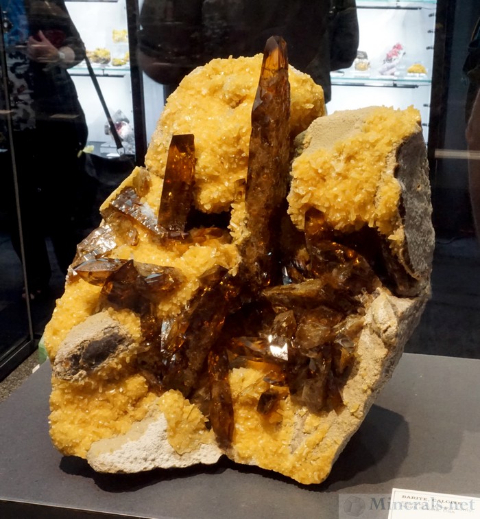 Large Barite Crystal on Calcite from Elk Creek, South Dakota. This is one of the largest crystals of this find recently mined by Collector's Edge.