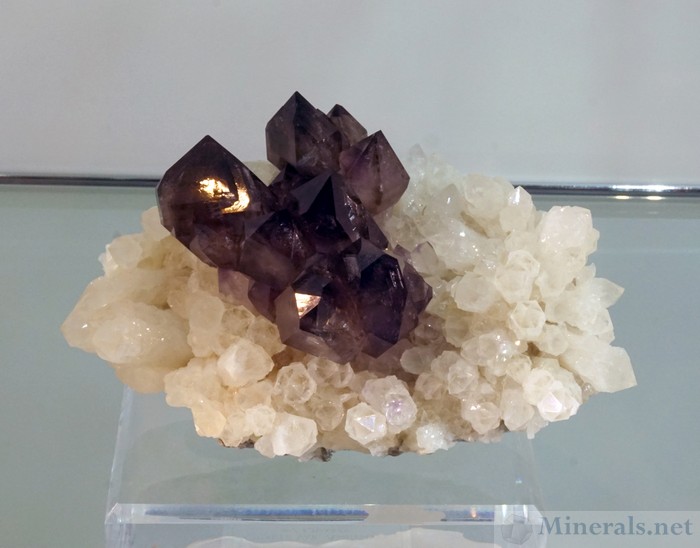 Amethyst with Quartz from Hpa-an District, Kayin, Burma, Nicholas Stolowitz Fine Minerals