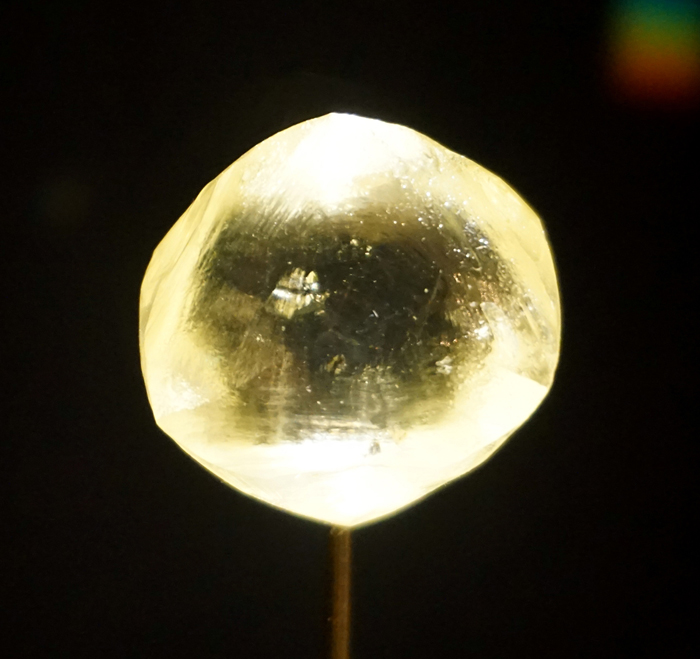 The Oppenheimer Diamond, a very large yellow Diamond Crystal at 253.7 carats Dutoitspan Mine, Kimberley, South Africa