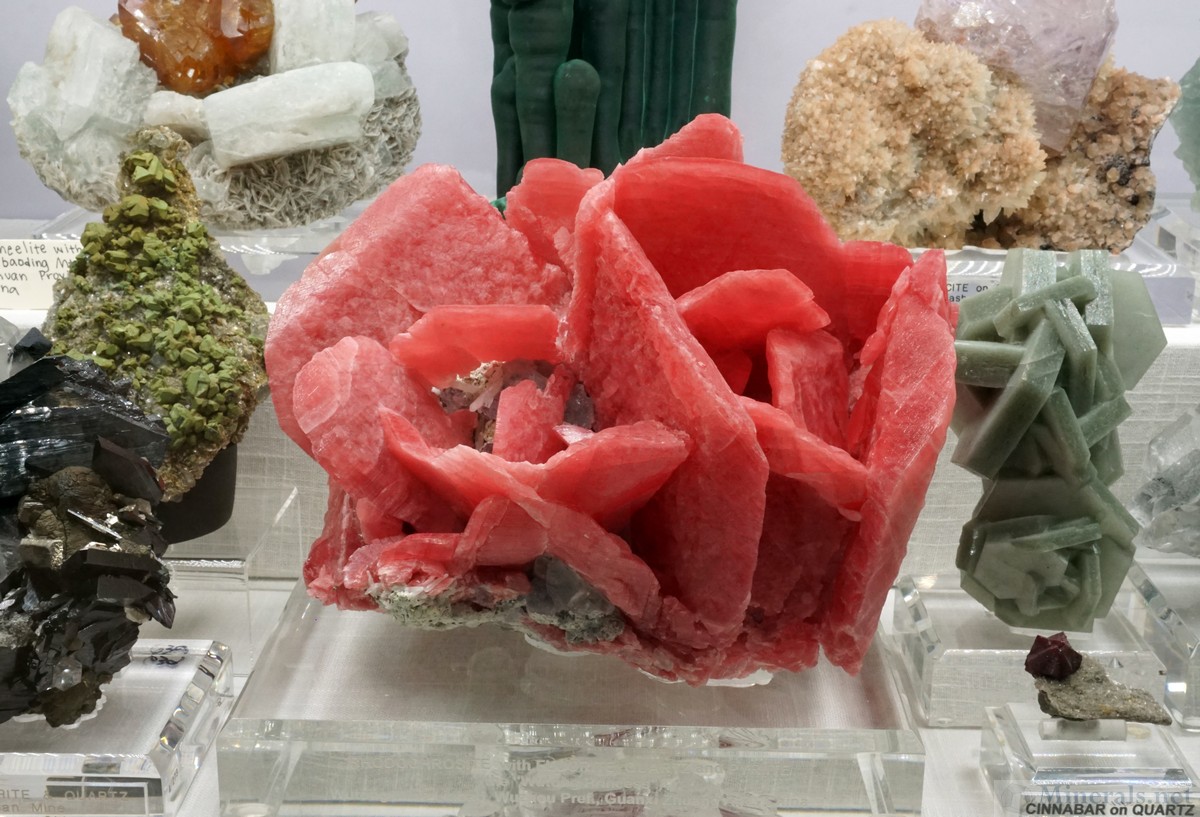 Very Large Rhodochrosite Crystals from the Wutong Mine, China, Jim & Gail Spann