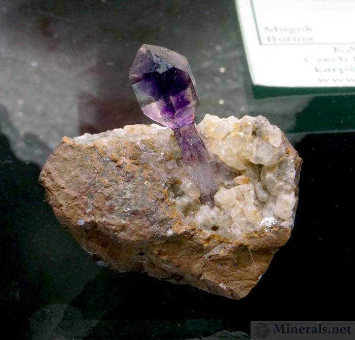 Amethyst Scepter Crystal on Matrix from the Goboboseb Mountains, Namibia, Karp Minerals
