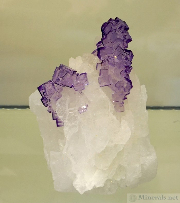 Fluorite on Celestine, Tule Mine, Mun. de Melchor Muzo, Coahuila, Mexico, Well Arranged Molecules (Kevin Downey)