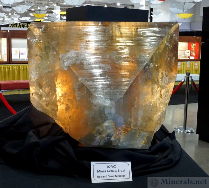 Giant Gem Topaz Crystal from Minas Gerais, Brazil, Roz and Gene Meieran Collection
