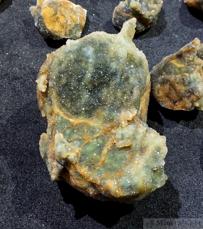 Individual Green Drusy Quartz on Chalcedony from the Bilecik Mine, Central Anatolia, Turkey, Pacific Minerals