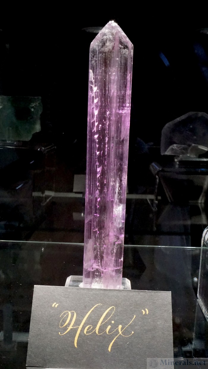 Gem Kunzite Crystal with Helix Growth, from Pech, Nuristan, Afghanistan, Investments from Earth