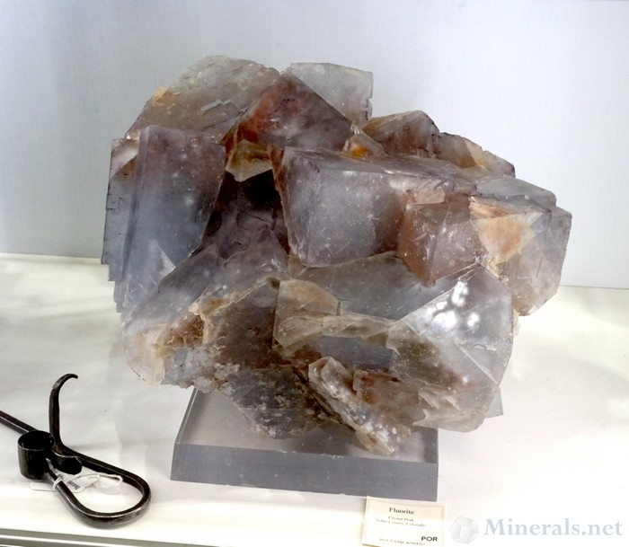 Very Large Fluorite Crystal Grouping from Crystal Peak, Teller Co., Colorado, Self-A-Ware Minerals