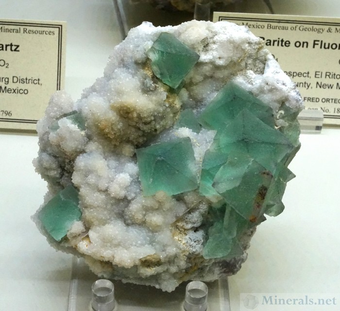 Fluorite Octahedrons & Quartz from the Cooke's Peak District, Luna Co., New Mexico