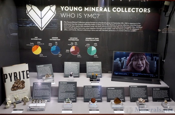 Tribute Case to the Young Mineral Collectors Showcasing Youth Involvement in the Hobby
