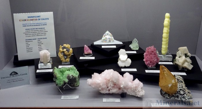 Significant Color Varieties of Calcite Cincinnati Museum Center