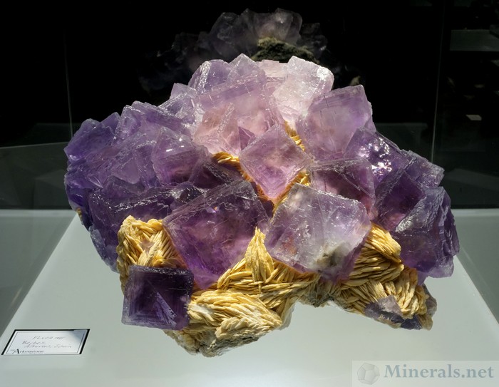 Gigantic Purple Fluorite with Barite from Berbes, Asturias, Spain - The Arkenstone